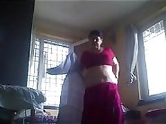 Desi granny after bath